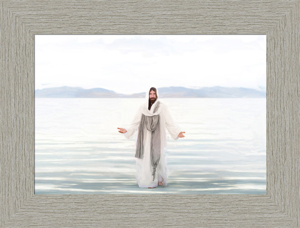 Resurrected Lord - framed giclee canvas
