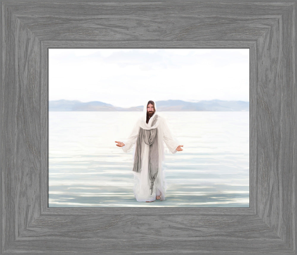 Resurrected Lord - framed giclee canvas