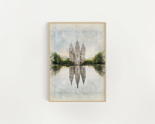 Salt Lake City Temple - Watercolor
