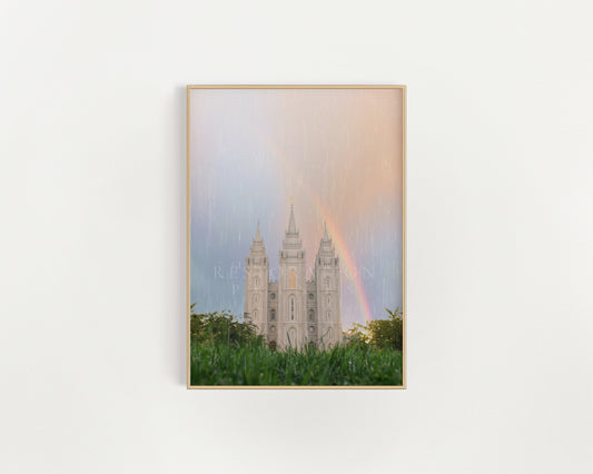 Salt Lake City Temple - Rainbow